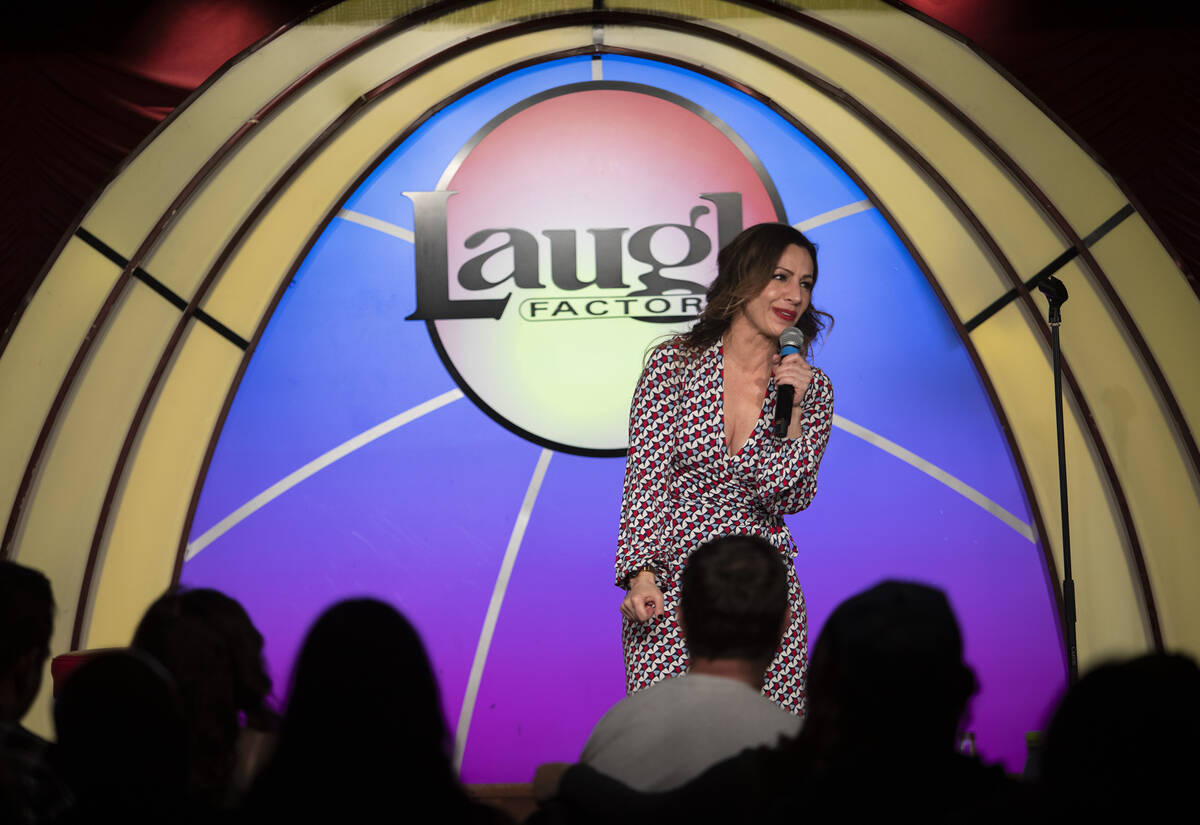 Shayma Tash performs the headlining set at The Laugh Factory Comedy Club on Saturday, Feb. 2020 ...