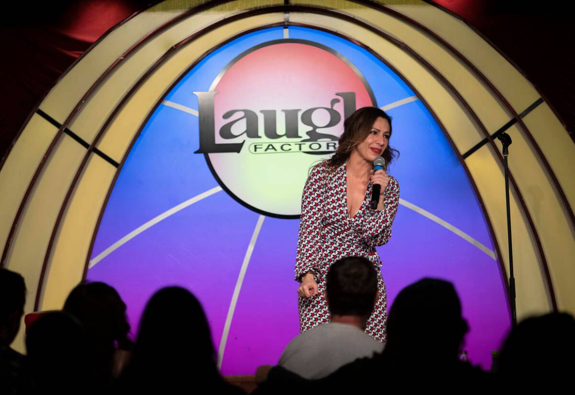 Shayma Tash performs the headlining set at The Laugh Factory Comedy Club on Saturday, Feb. 2020 ...
