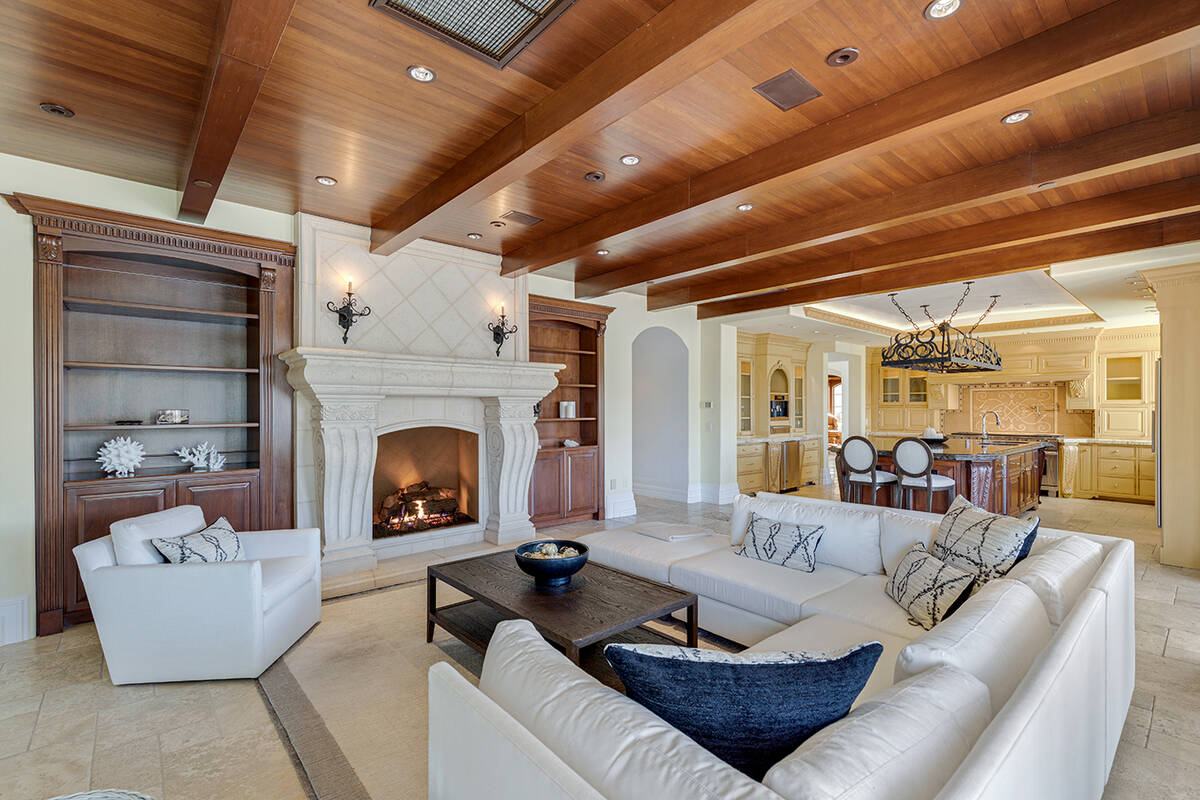 Lake Las Vegas mansion living room.(Salomon Investments)