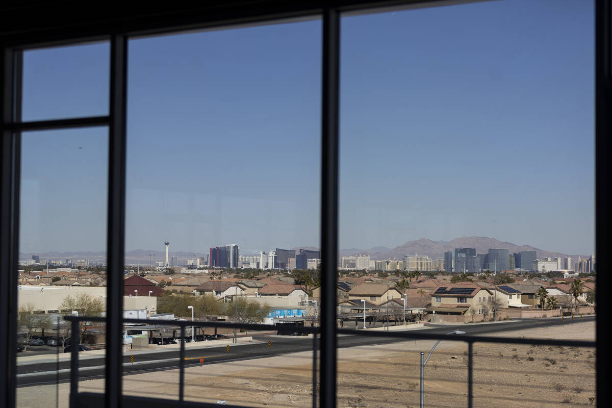 The view from the Evora Vegas mixed-use development construction site in Las Vegas is seen on T ...