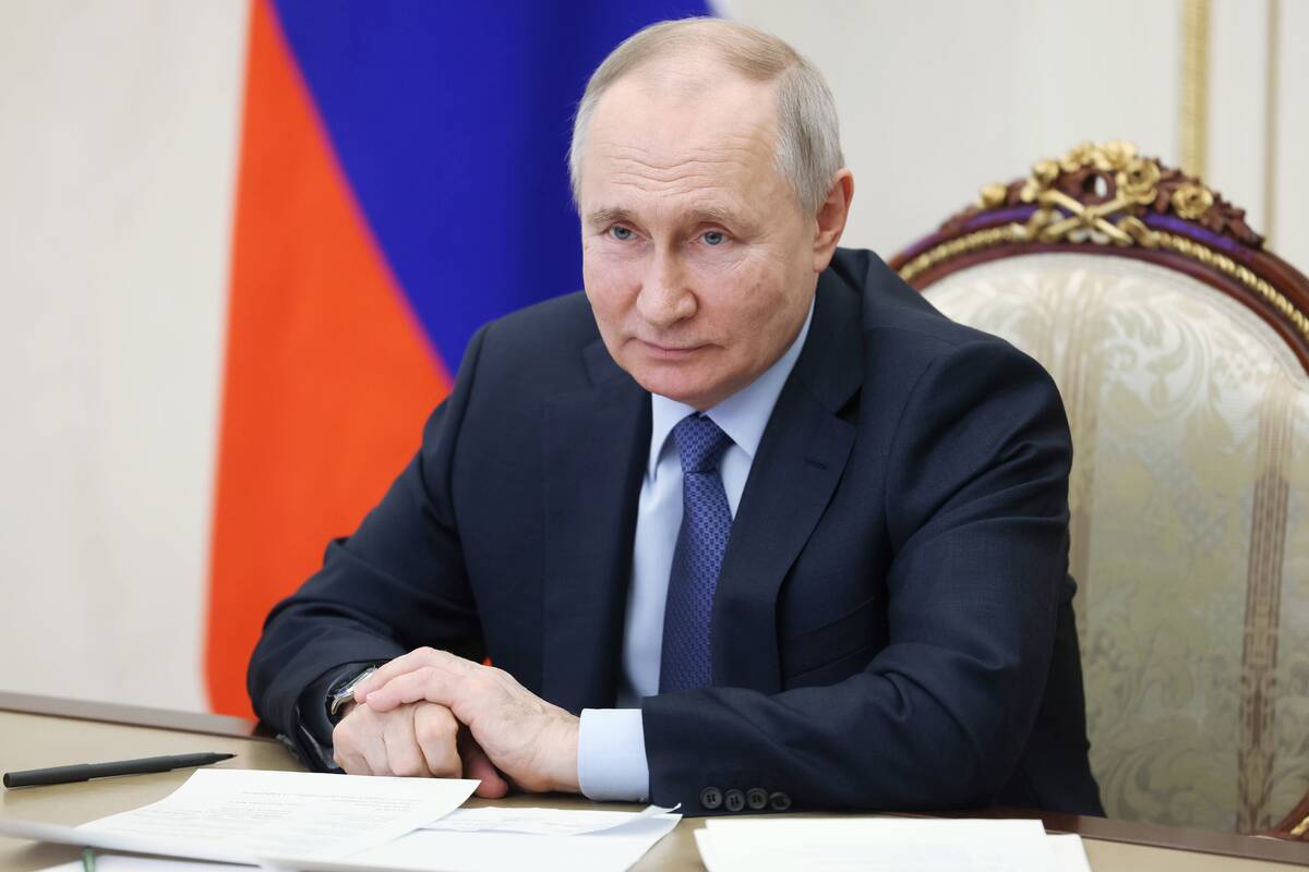 Russian President Vladimir Putin chairs a meeting on the social and economic development of Cri ...
