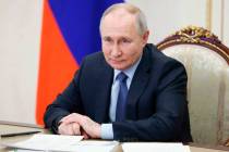 Russian President Vladimir Putin chairs a meeting on the social and economic development of Cri ...