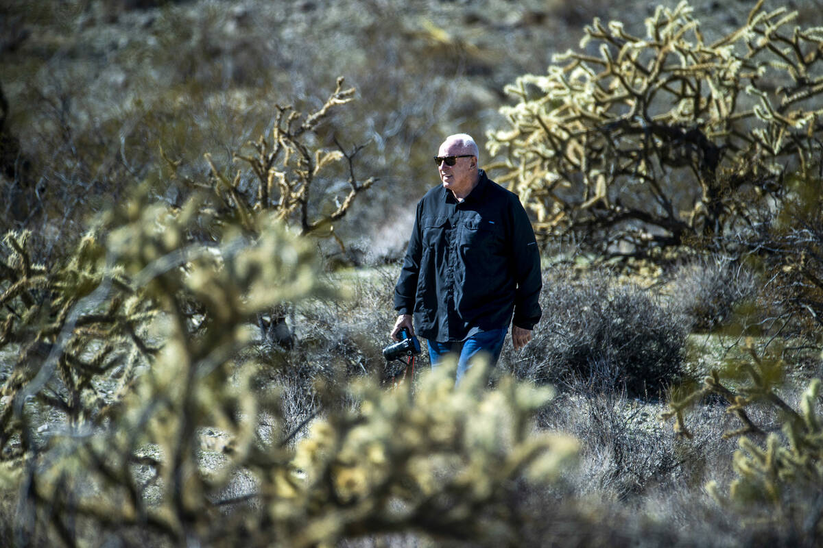 Alan O’Neill gives a tour of the Avi Kia Ame proposed National Monument site on Friday, ...
