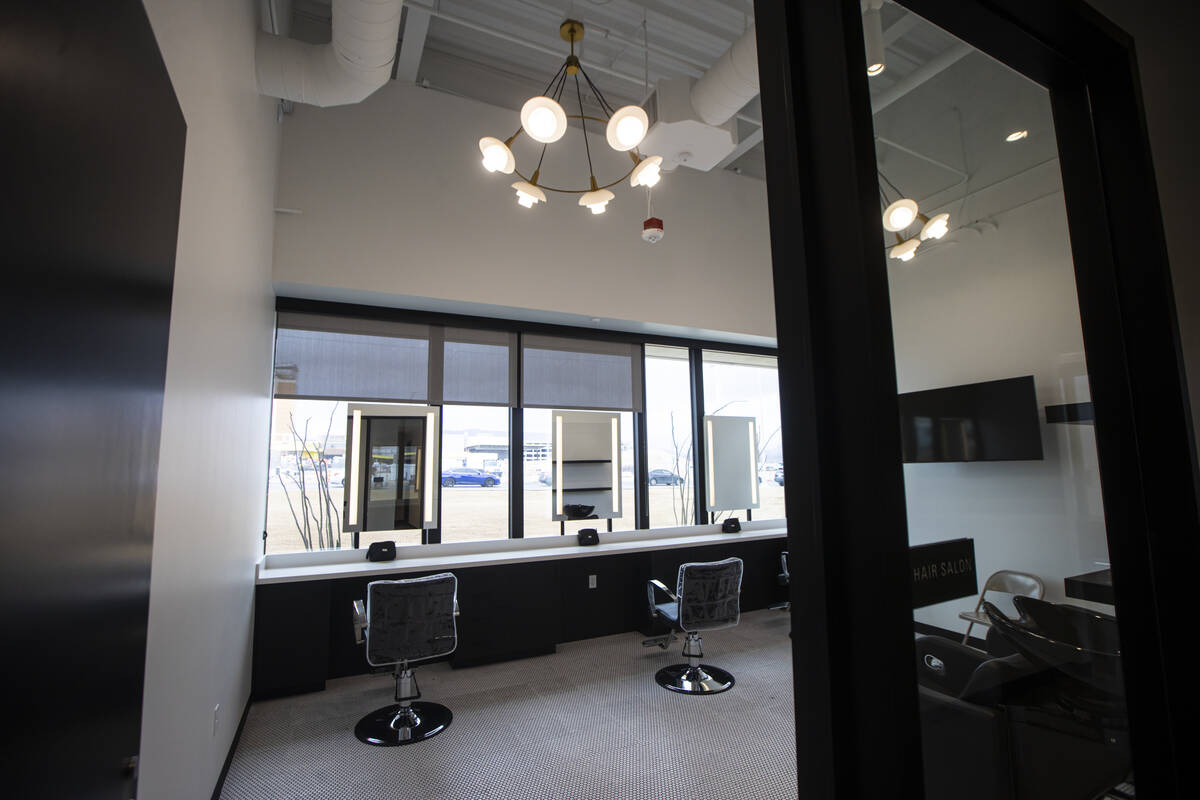 An onsite salon is pictured during a tour of DraftKings' new offices at UnCommons on Tuesday, M ...