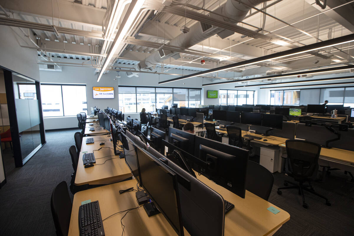 A general office area is seen during a tour of DraftKings' new offices at UnCommons on Tuesday, ...