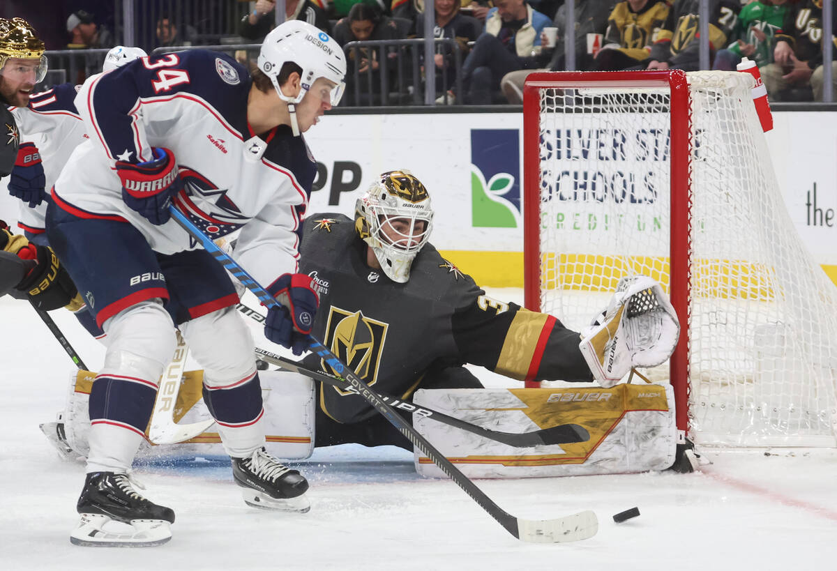 Eichel's hat trick leads Golden Knights past Columbus 7-2