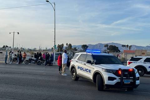 A fatal crash was under investigation at West Lake Mead Boulevard and Englestad Street in North ...