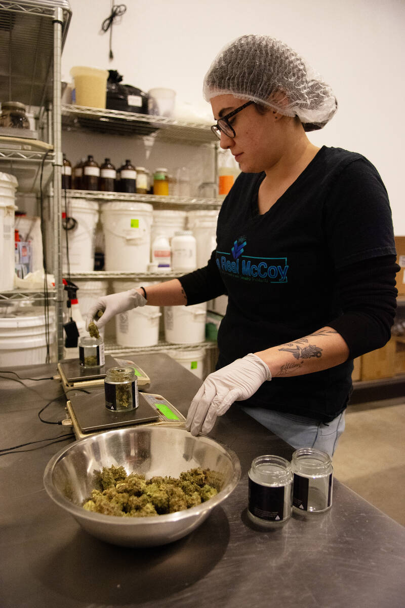 Tricia Mulroy adds cannabis to retail packaging inside The Real McCoy cultivation and productio ...