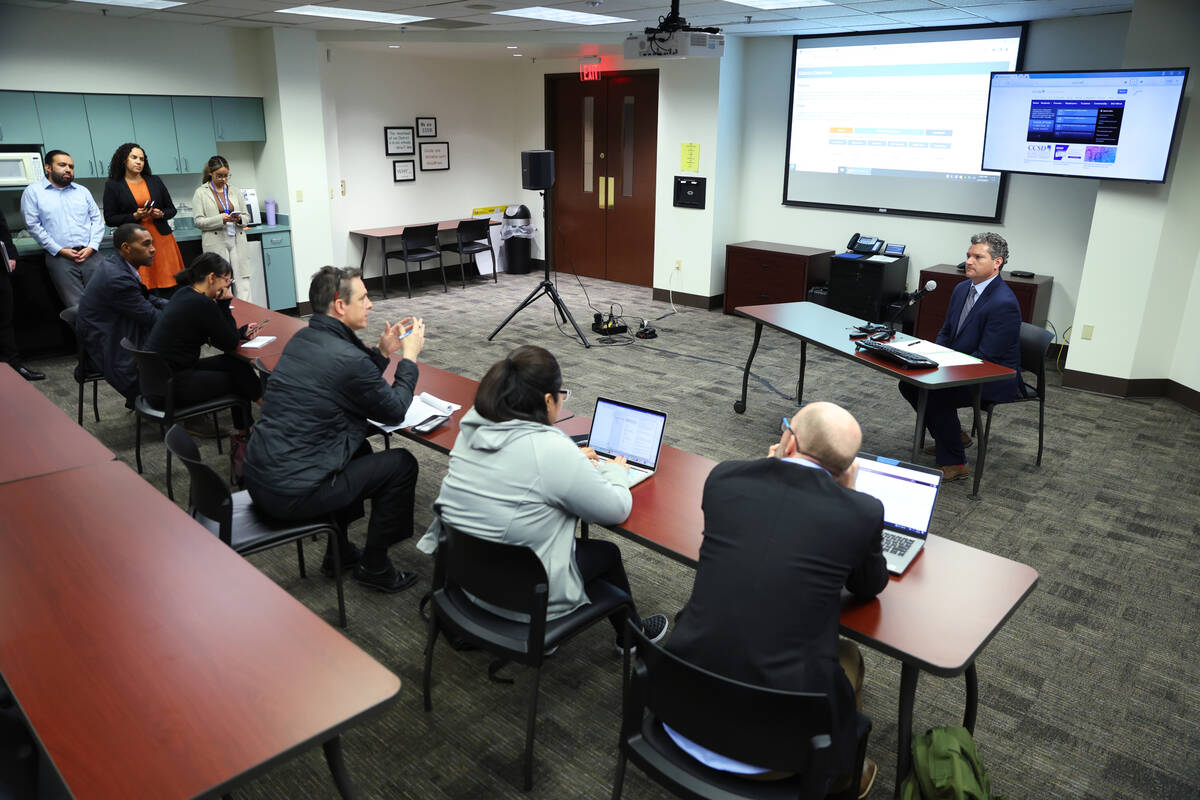 Greg Manzi, Clark County School District assistant superintendent of assessment, accountability ...