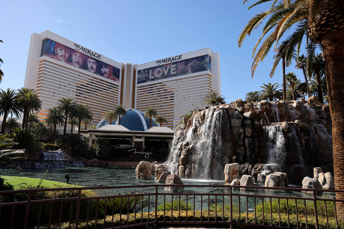 The Mirage on the Strip in Las Vegas Tuesday, March 7, 2023. (K.M. Cannon/Las Vegas Review-Jour ...