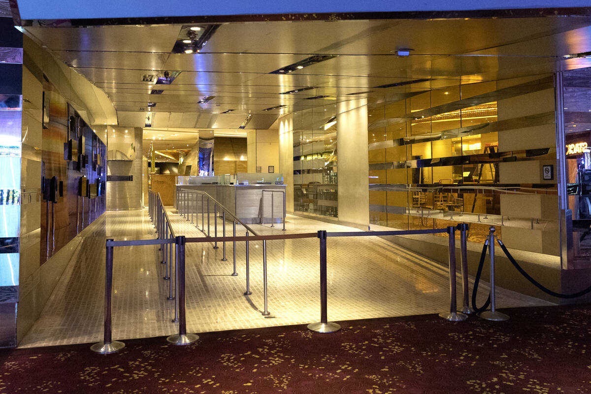 The former buffet restaurant at The Mirage is empty on Wednesday, March 22, 2023, in Las Vegas. ...