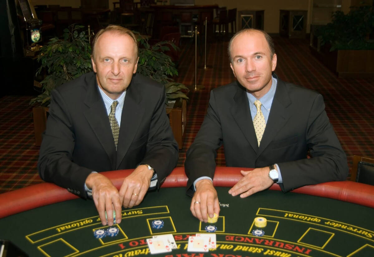 Century Casinos co-CEOs Erwin Haitzmann, left, and Peter Hoetzinger. (Century Casinos)
