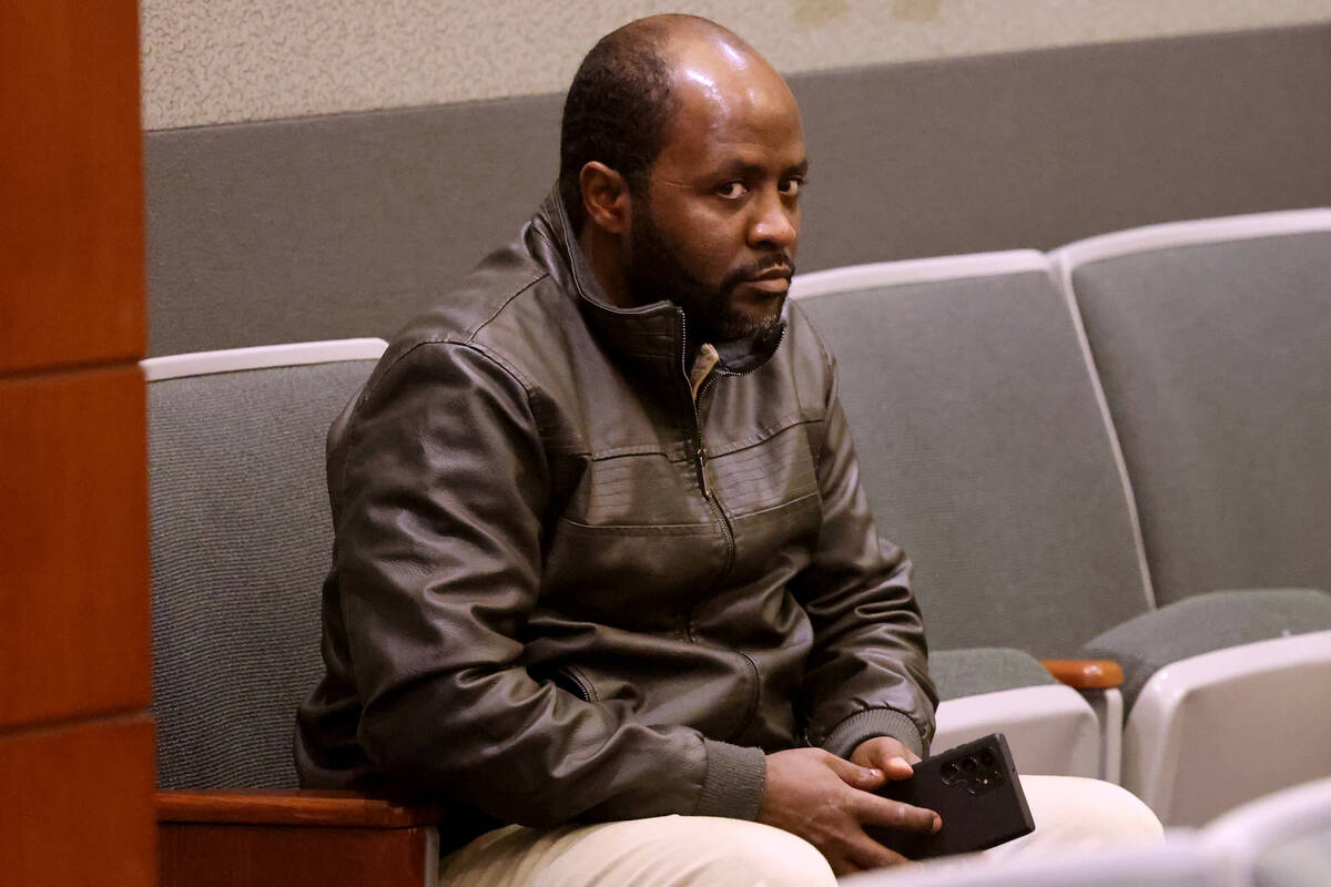 Former Nevada Assemblyman Alexander Assefa waits to appear in court at the Regional Justice Cen ...