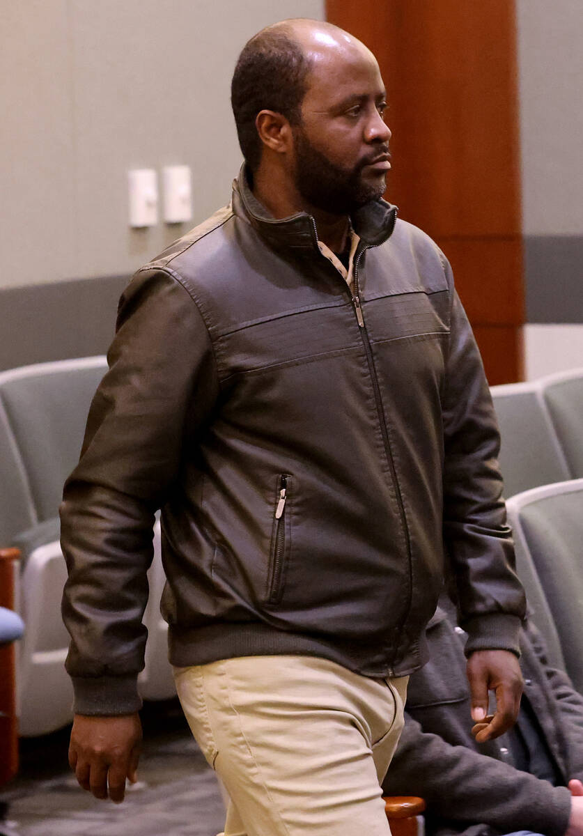 Former Nevada Assemblyman Alexander Assefa appears in court at the Regional Justice Center in L ...