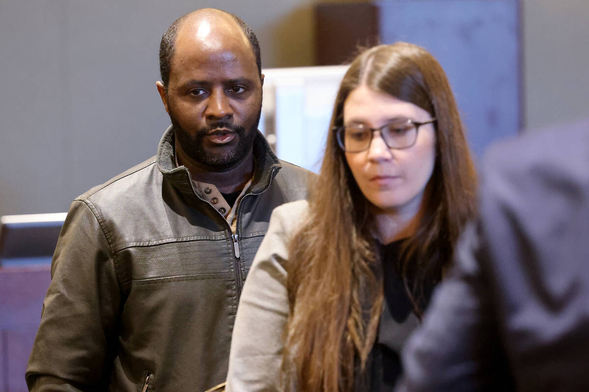 Former Nevada Assemblyman Alexander Assefa with his attorney Kendall Stone after appearing in ...