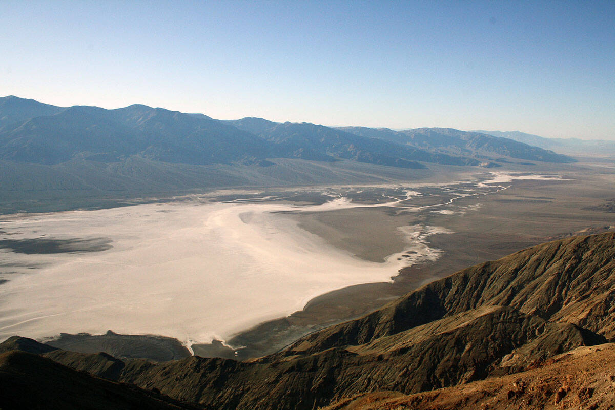 Badwater Basin, as seen from Dante's View, in Death Valley National Park. (Las Vegas Review-Jou ...