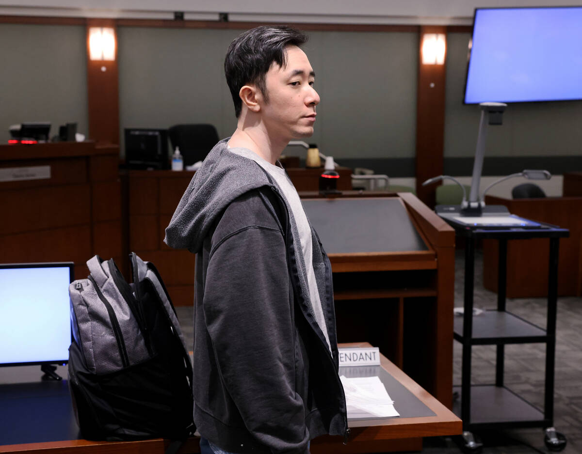 Chan Park stands as the jury enters the courtroom while he represents himself in his murder a ...