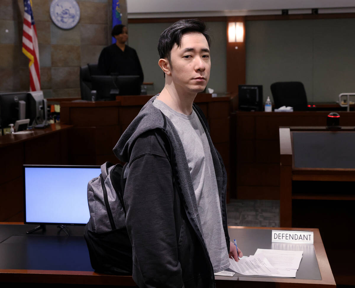 Chan Park stands as the jury enters the courtroom while he represents himself in his murder and ...