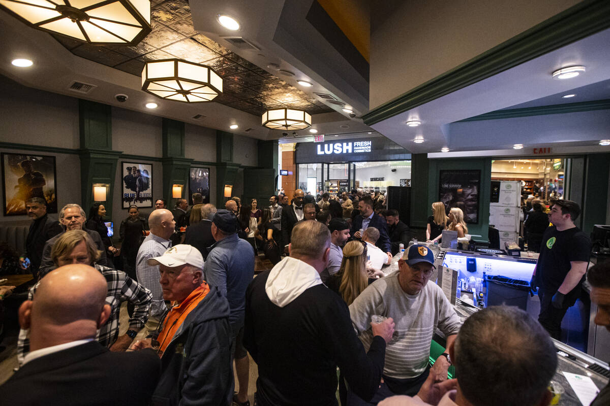 A view inside the new Wahlburgers during the opening celebration at The Shoppes at Mandalay Pla ...