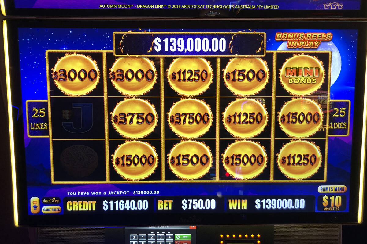Jackpot 9.000 di Dragon Link: Mesin slot Autumn Moon diluncurkan di Caesars Palace di Las Vegas