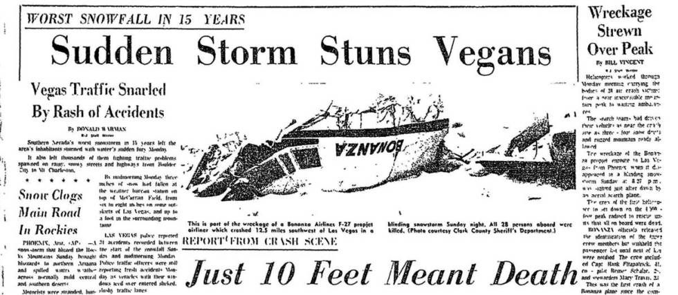 Newspaper clip from the Las Vegas Review-Journal published on Nov. 16, 1964. Though the paper s ...