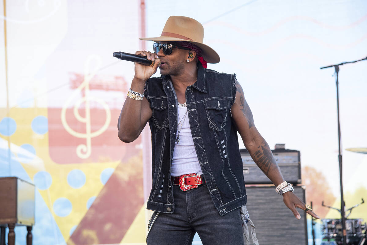 Jimmie Allen performs during CMA Fest 2022 on Thursday, June 8, 2022, at the Chevy Riverfront S ...