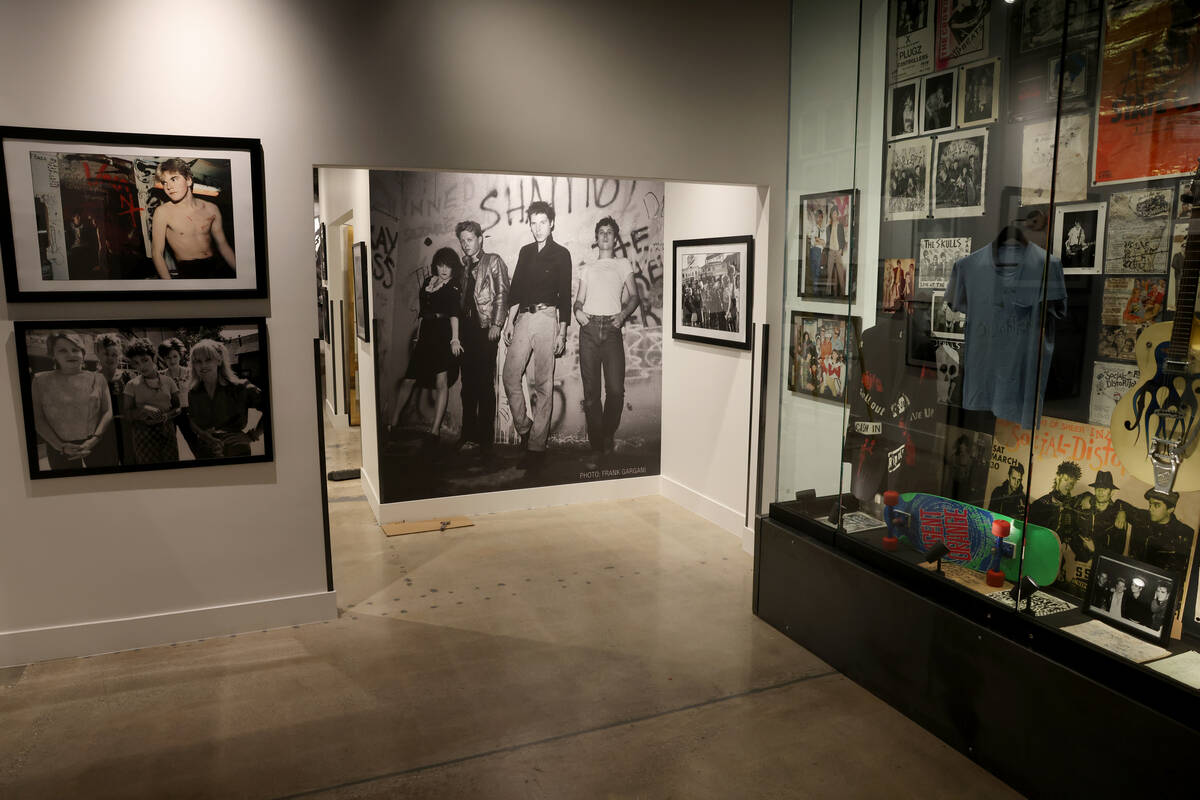 Items on display in The Punk Rock Museum in Las Vegas Friday, March 31, 2023. (K.M. Cannon/Las ...