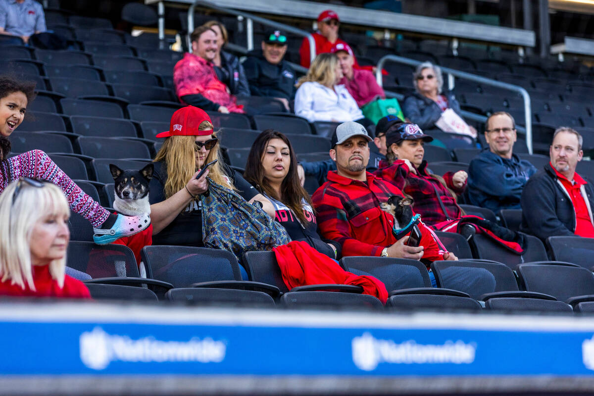 UNLV fans ready to face Arizona State during the first inning of their NCAA baseball game Las V ...