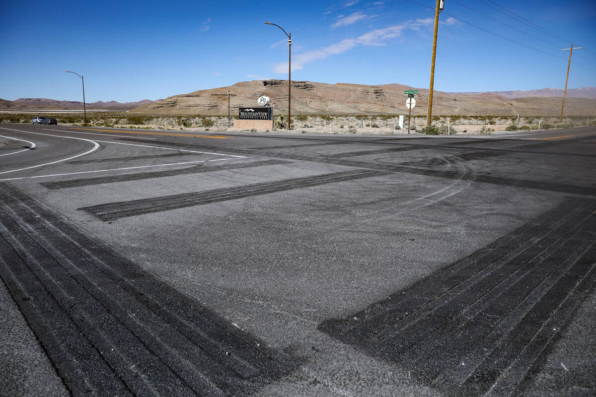 Rumble strips designed to deter trick drivers at the intersection of US 93 and Grand Valley Par ...