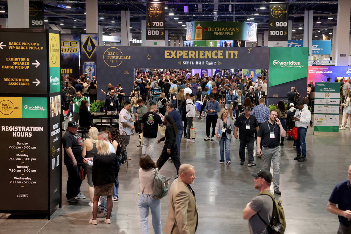 Conventioneers at the Bar & Restaurant Expo at the Las Vegas Convention Center Tuesday, Mar ...