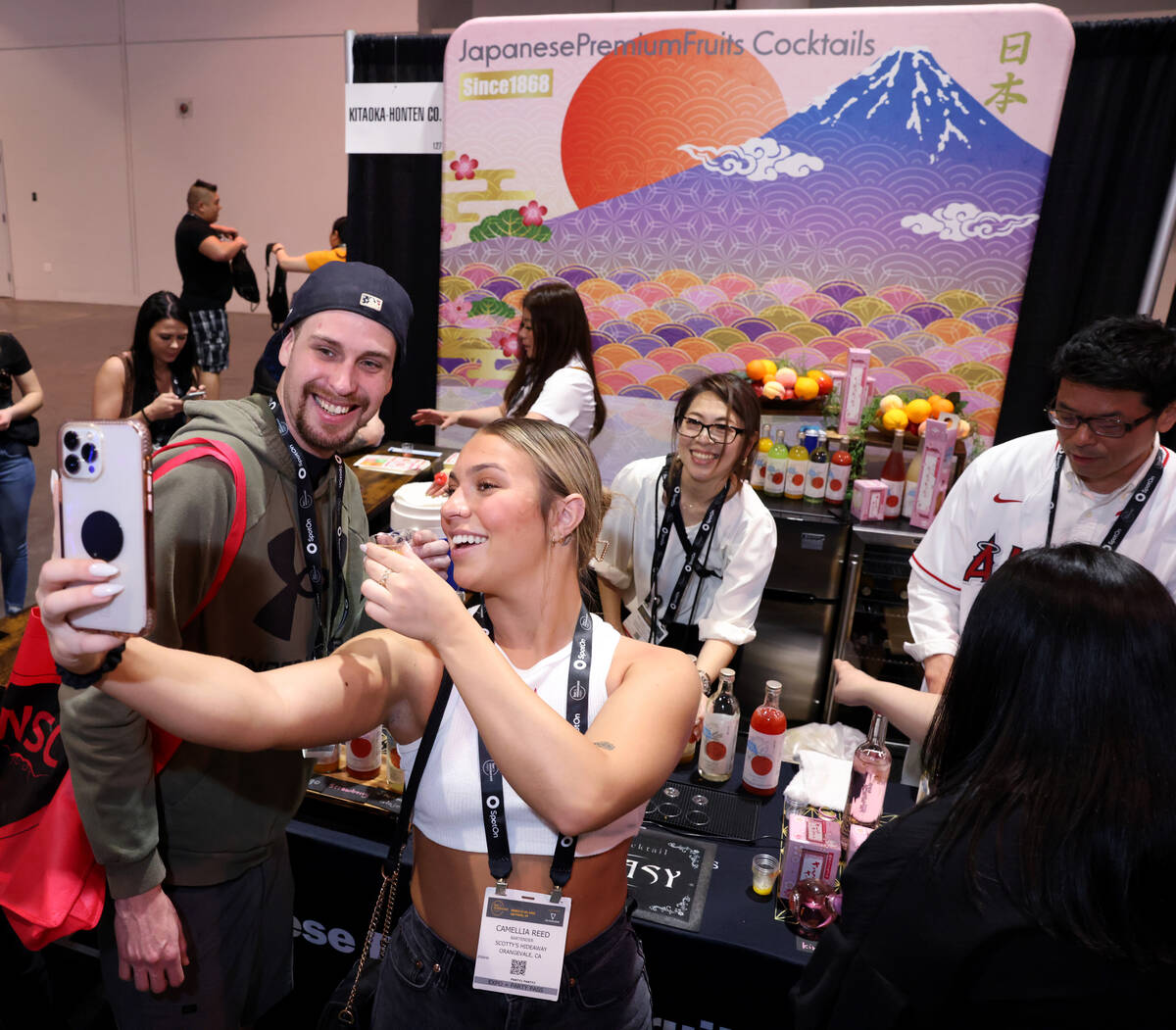 Trevor Vaught and Camellia Reed, bartenders at Scotty’s Hideaway in Orangevale, Calif., ...