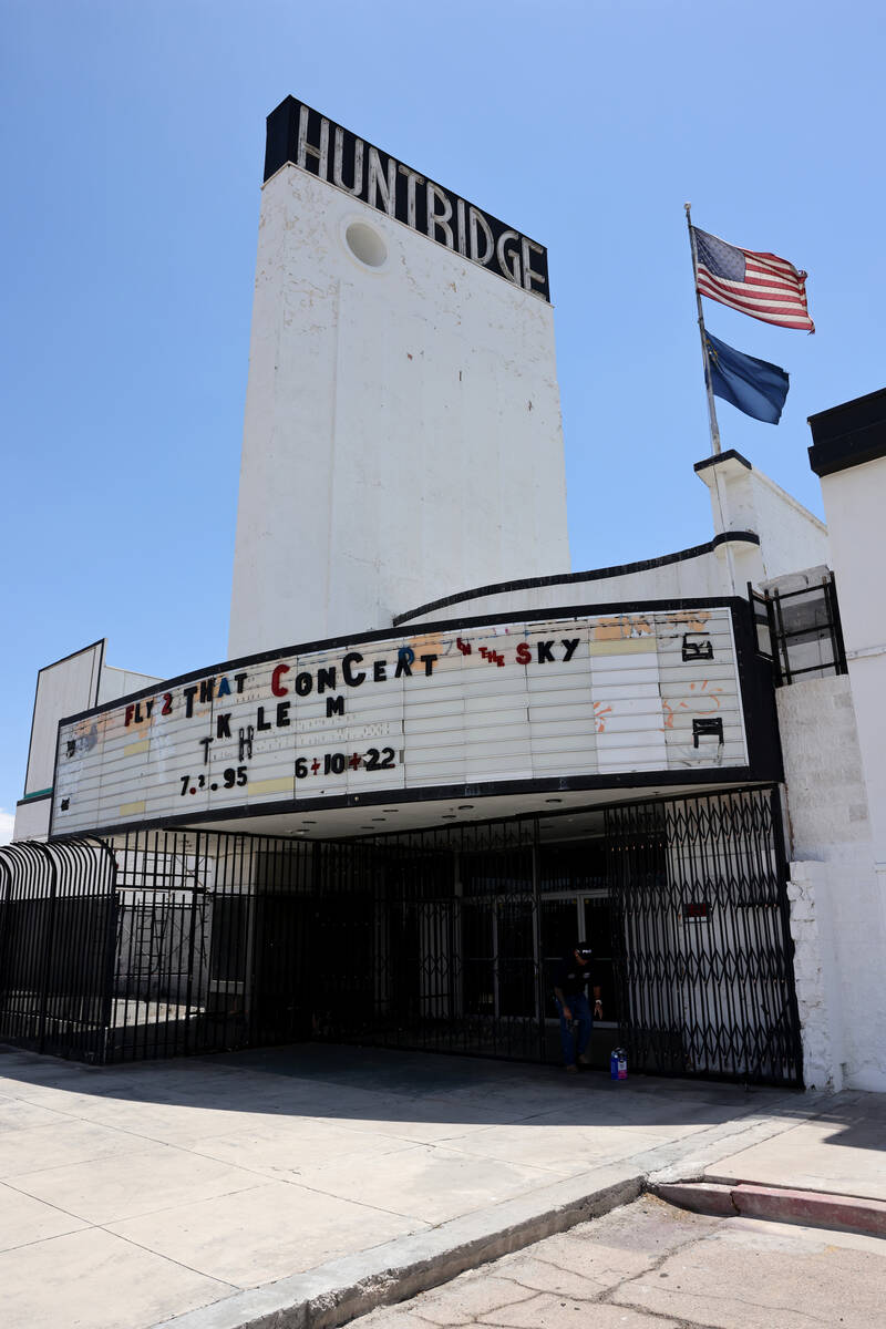 The historic Huntridge Theater in downtown Las Vegas in 2022. (K.M. Cannon/Las Vegas Review-Jou ...