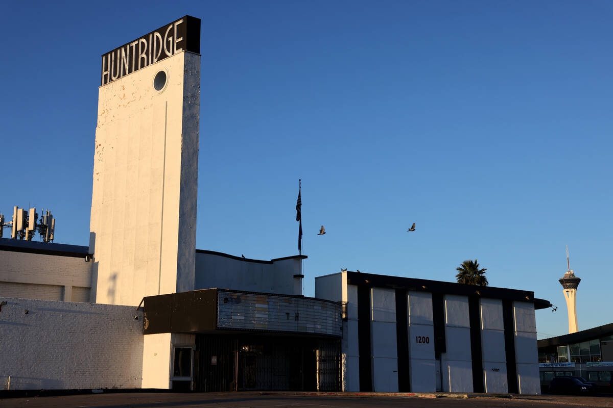 The historic Huntridge Theater in downtown Las Vegas Friday, March 31, 2022. The marquee will b ...