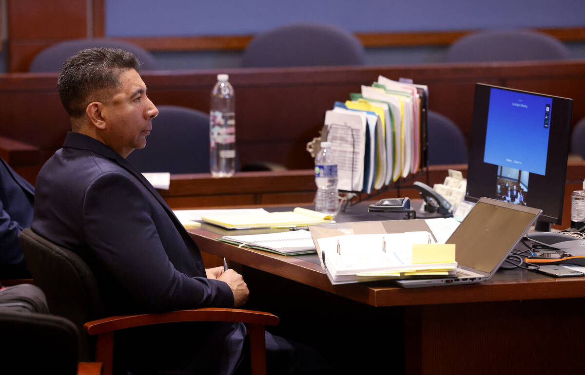 Adolfo Orozco is seen during a preliminary hearing at the Regional Justice Center in Las Vegas ...