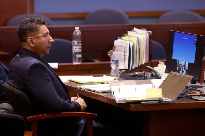 Adolfo Orozco is seen during a preliminary hearing at the Regional Justice Center in Las Vegas ...