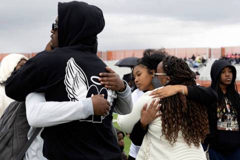 Loved ones of Omarion Wilson, 17, who was shot and killed in a birthday party in a hotel room o ...