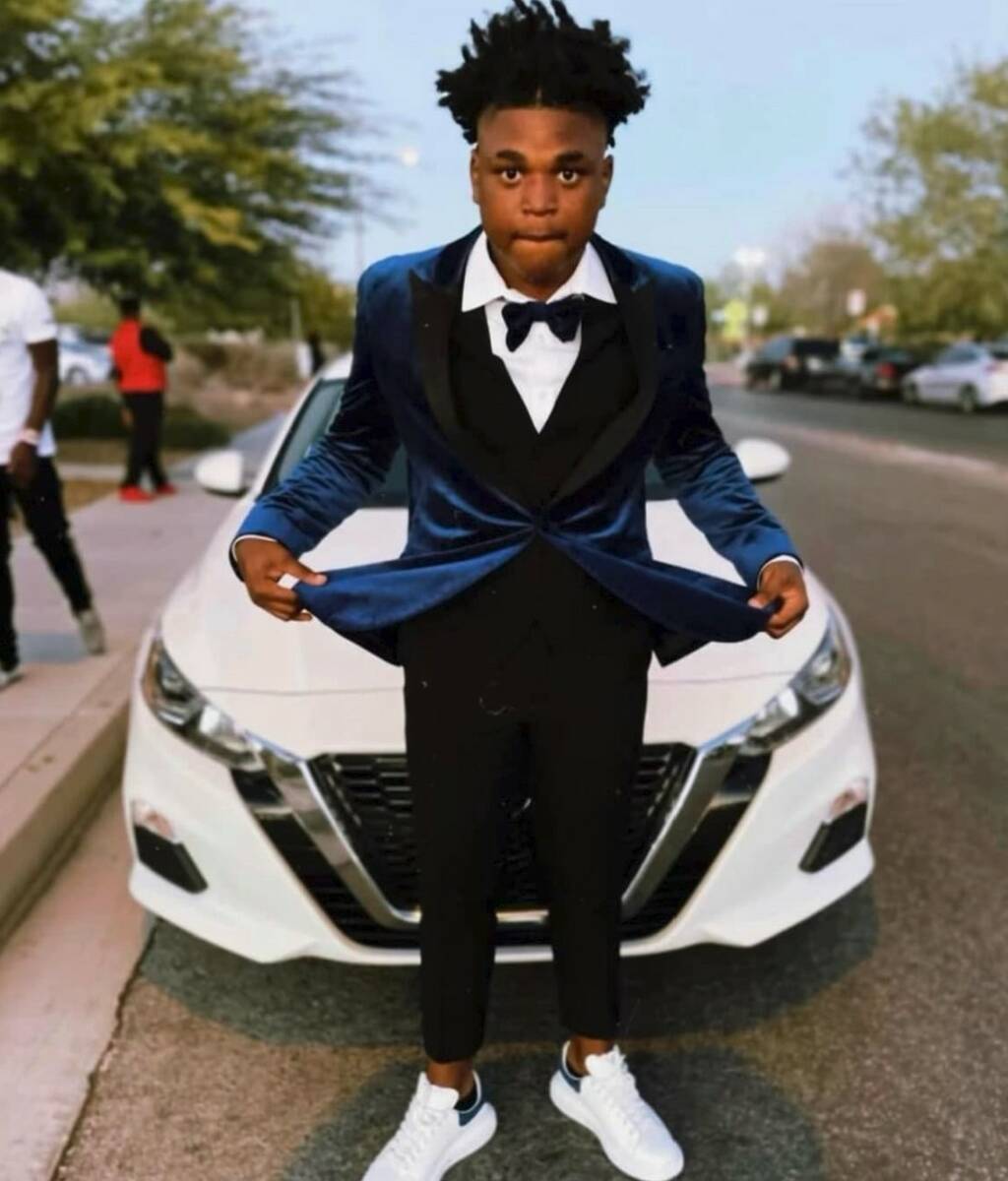 Omarion Wilson, 17, of North Las Vegas, was fatally shot on March 25, 2023. Wilson, who wore th ...