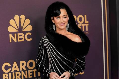 Katy Perry winks at photographers before the filming of the NBC television special "Carol ...