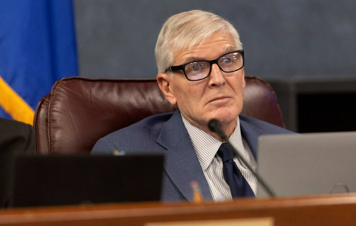 Sen. Skip Daly, D-Sparks, is seen during the 82nd Session of the Legislature in February 2023 i ...