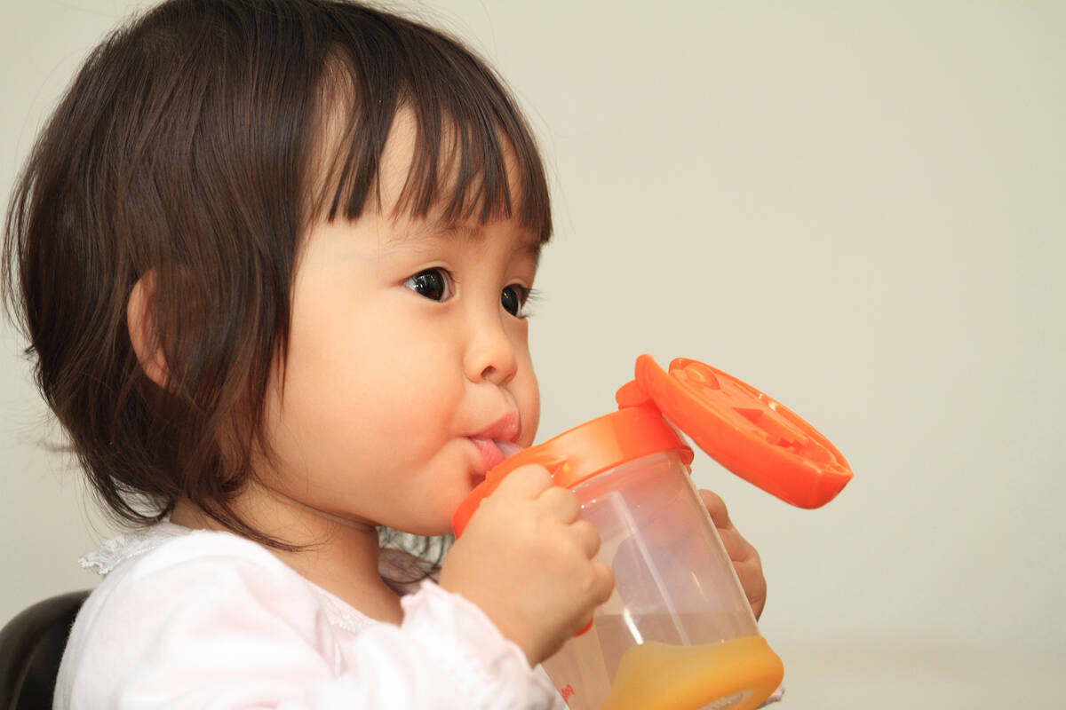 The American Academy of Pediatrics recommends that you offer your child a cup when they start e ...