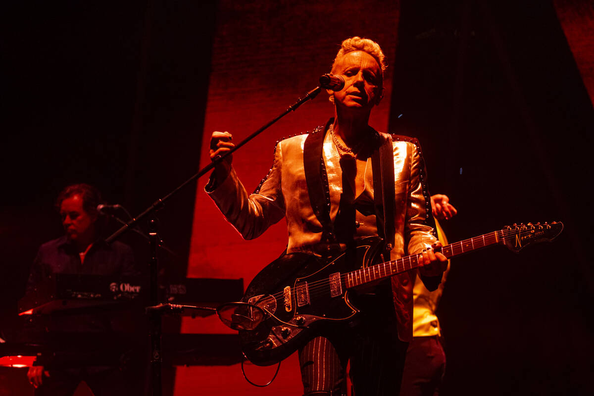 Martin Gore of Depeche Mode performs at T-Mobile Arena on Thursday, March 30, 2023, in Las Vega ...