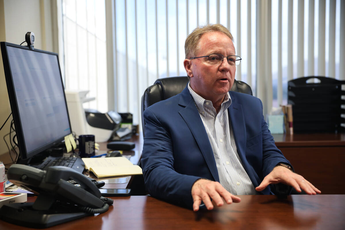 Tom Burns, the new director of the Governor’s Office of Economic Development, speaks to ...