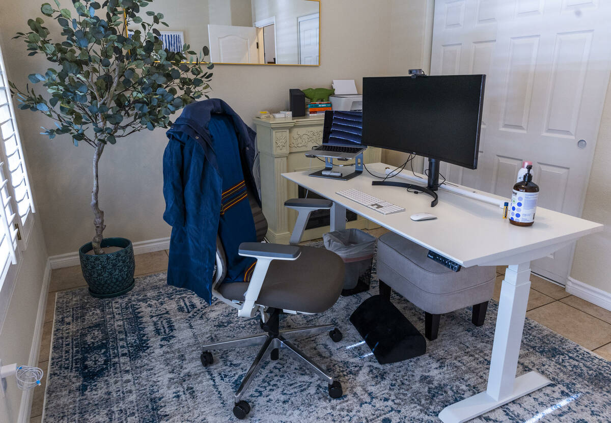 An office at a Workbnb home in Summerlin which can be a 30+ day rental for temporary workforce ...