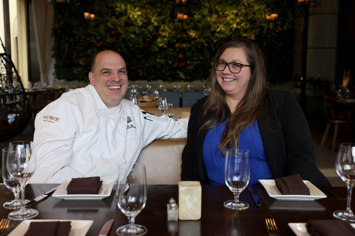 Morton Group Corporate Chef Billy DeMarco and General Manager Genevieve Hopkins at La Cave Wine ...