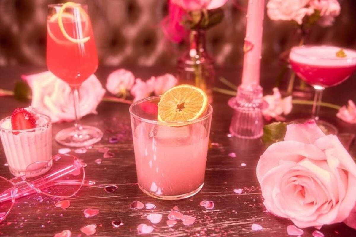 Pink Brunch, on Saturdays at La Mona Rosa in downtown Las Vegas, features pink-themed cocktails ...