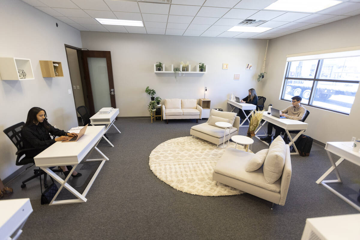 The interior of the Connected Communications office in Las Vegas is seen on Wednesday, March 22 ...