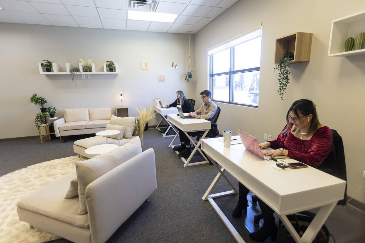 The interior of the Connected Communications office in Las Vegas is seen on Wednesday, March 22 ...
