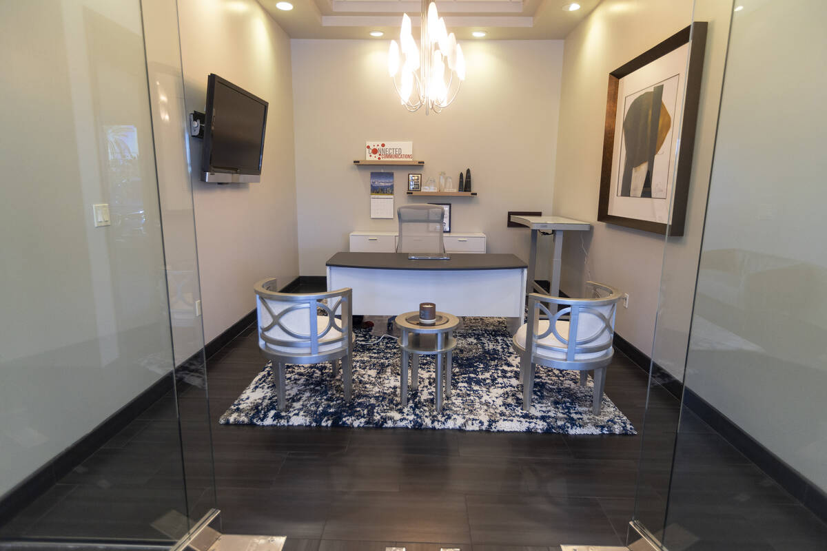 The interior of the Connected Communications office in Las Vegas is seen on Wednesday, March 22 ...