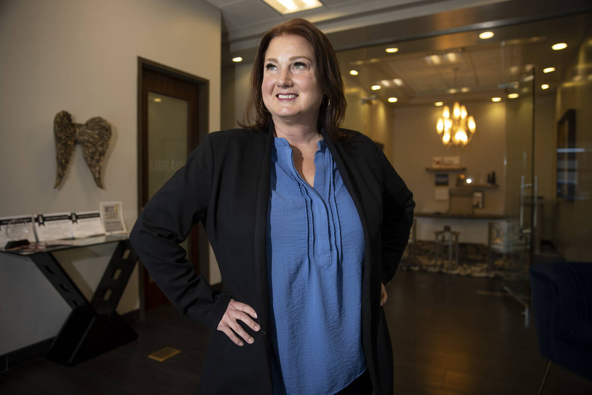 Sarah Thornton, owner and president of Connected Communications, poses for a portrait at her La ...