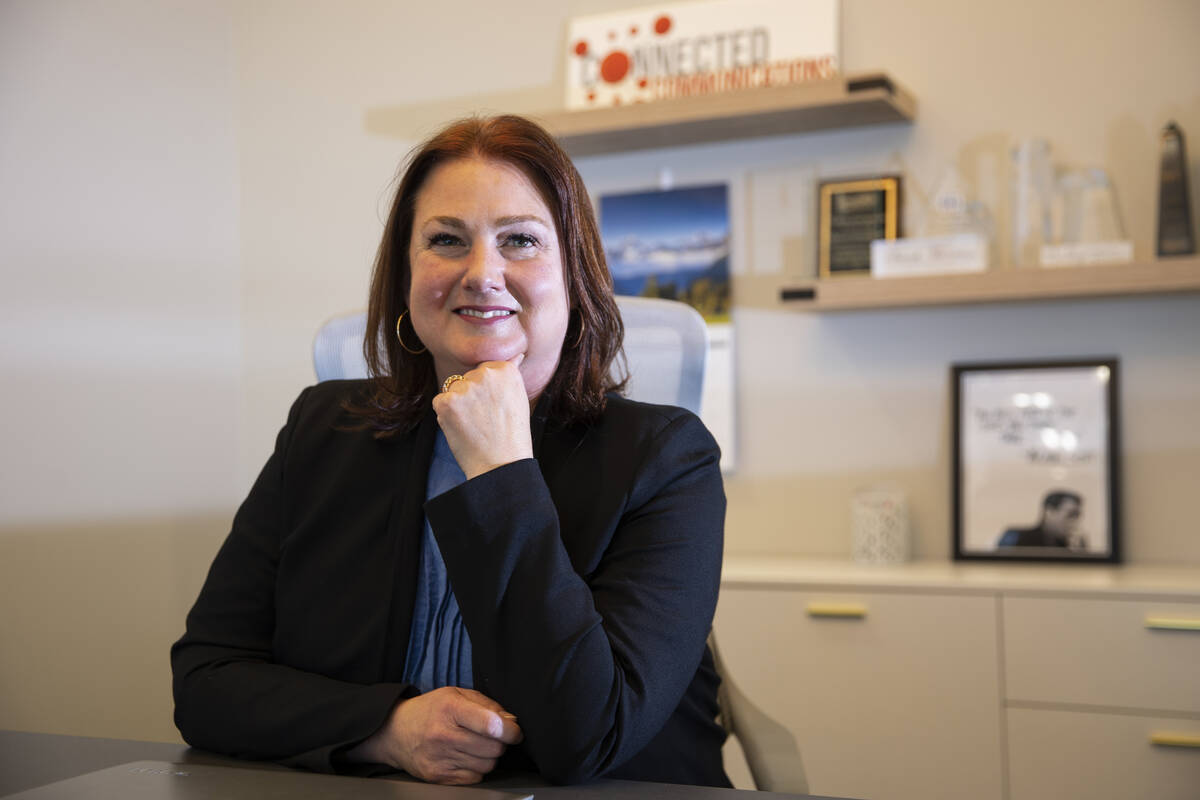 Sarah Thornton, owner and president of Connected Communications, poses for a portrait at her La ...